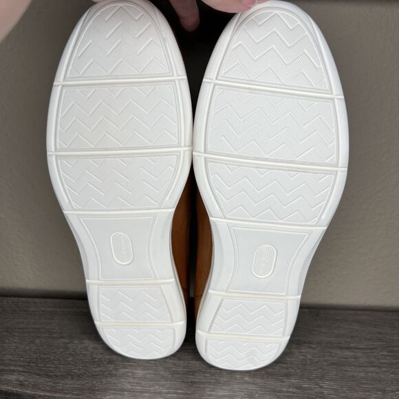 Hush Puppies Bounce Mens Leather Penny Loafer Shoes Brown Size 12 Comfort Preppy - Picture 8 of 9